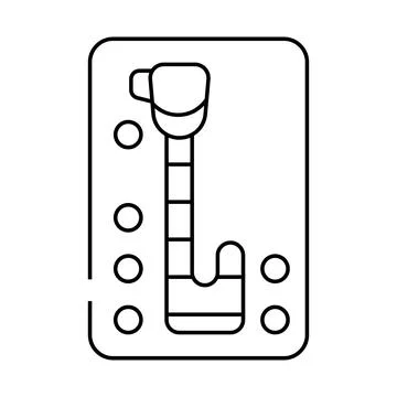 Automatic transmission car line icon vector illustration Stock Illustration
