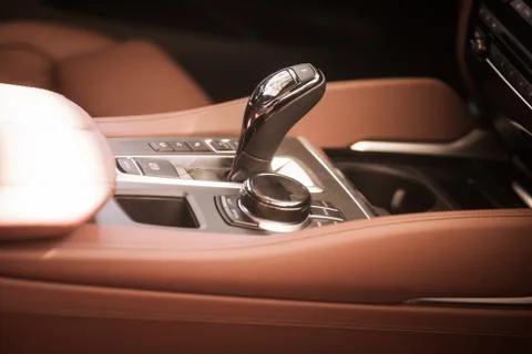 Automatic transmission gear of a car Stock Photos