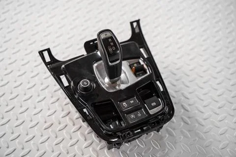 Automatic transmission gear selector isolated on white background Stock Photos