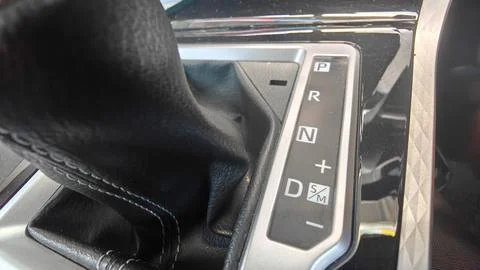 Automatic Transmission Gear Shifter with Sequential Mode Stock Photos