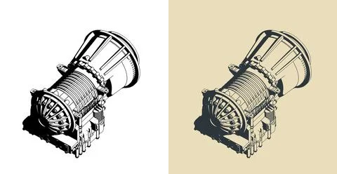 Automatic transmission for medium-duty commercial vehicles illustrations Stock Illustration
