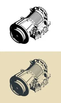 Automatic transmission for medium-duty commercial vehicles Stock Illustration