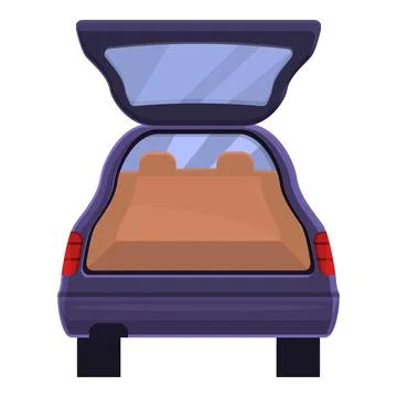 Automatic trunk car icon, cartoon style Illustrazione stock