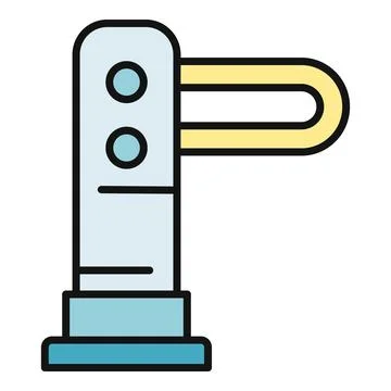 Automatic turnstile barrier controlling access entry point Stock Illustration