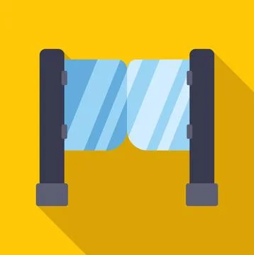 Automatic turnstile gate providing controlled entry and exit Ilustración de archivo