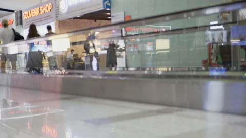 Automatic walkway in airport . Stock Footage 240797227