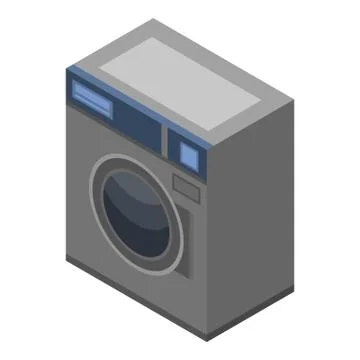 Automatic wash machine icon, isometric style Stock Illustration