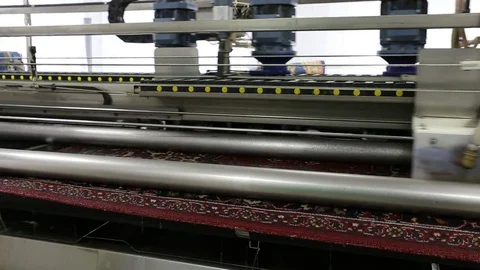 Automatic washing and cleaning of carpets Stock Footage 85133690