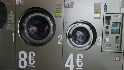 Automatic washing machine auto Laundry service Stock Footage 101707570