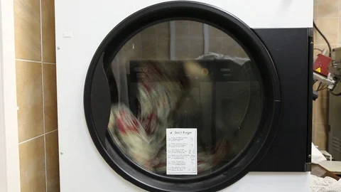 Automatic washing machines at laundry service Stock Footage 92893234