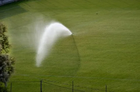 Automatic watering of a lawn Stock Photos