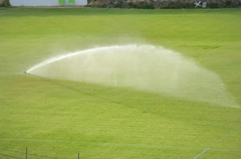 Automatic watering of a lawn Stock Photos