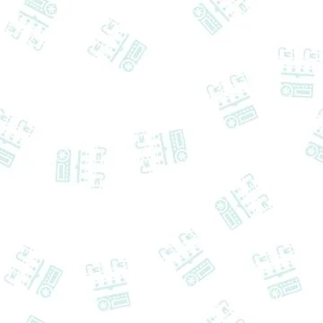 Automatic watering system glyph seamless pattern Stock Illustration