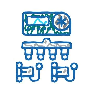 Automatic watering system icon doodle illustration Stock Illustration