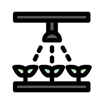 Automatic watering system symbol - Ecological farming icon Illustrazione stock