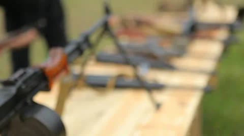 Automatic Weapons of the Second World War. Stock Footage 25478128