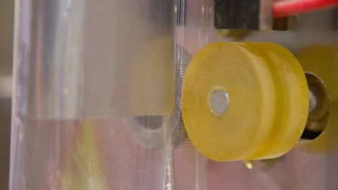 Automatic weighing and filling machine - close up Stock Footage 157233573