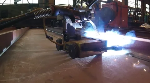 Automatic Welder in Action Stock Footage 65210798