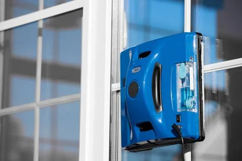 Automatic Window Cleaning Robot Makes Housework Easier Stock Photos