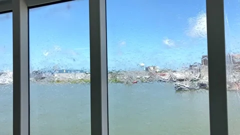 Automatic window washing Stock Footage 287898901