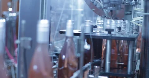 Automatic wine bottle closing machine. Closure of glass bottles Vidéo 95395571