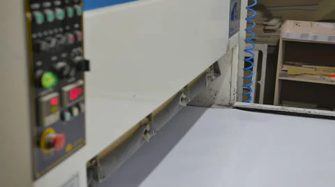 Automatic woodworking machine to process, tape and laminate wood blocks Stock Footage 61516089