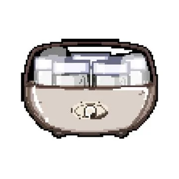 Automatic yogurt maker pixel art vector illustration Stock Illustration