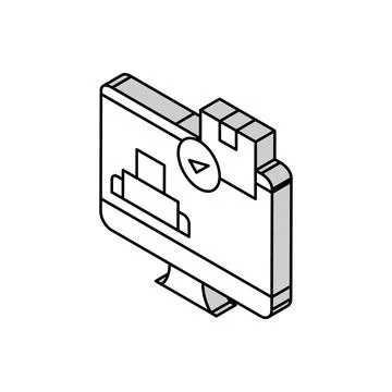 Automatical order acceptance isometric icon vector illustration Stock Illustration