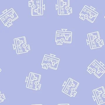 Automatical order acceptance line seamless pattern Stock Illustration