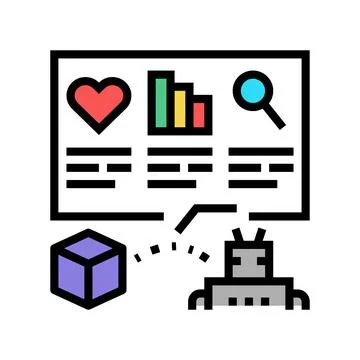 Automatically analyzing ugc color icon vector illustration Stock Illustration