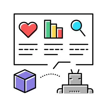 Automatically analyzing ugc color icon vector illustration Stock Illustration