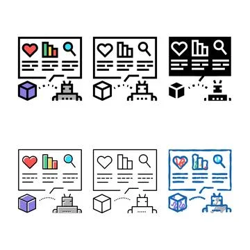 Automatically analyzing ugc color icon diversity vector Stock Illustration