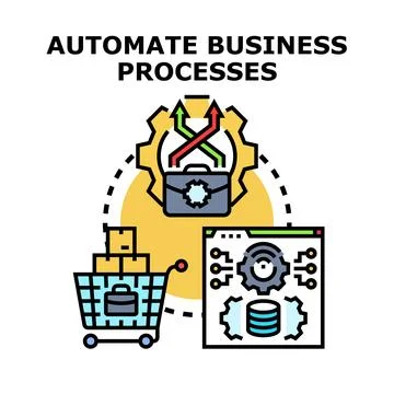 Automating business processes for efficiency and optimization Ilustração Stock
