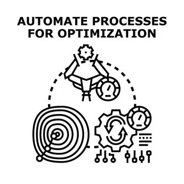 Automating business processes for efficiency and optimization 스톡 일러스트