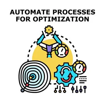 Automating business processes for efficiency and optimization Illustrazione stock