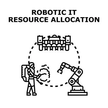 Automating it resource allocation with robotics 库存插图
