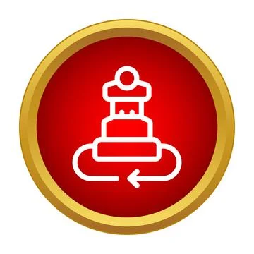 Automating system processing with control gear icon Stock Illustration
