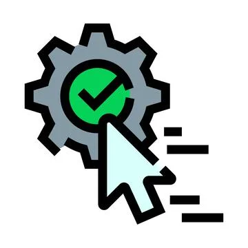 Automating system settings for efficient process optimization Stock Illustration