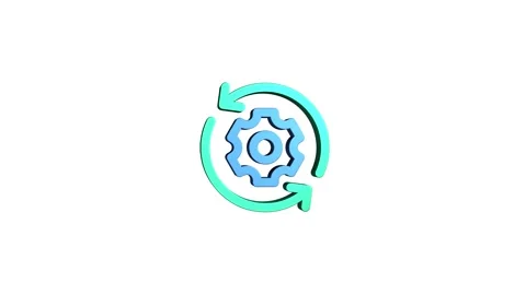 Automation 3D rendering rotating gear mechanism wheel for teamwork success .. Video stock 313463541