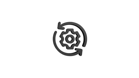 Automation 3D rendering rotating gear mechanism wheel for teamwork success .. Video stock 313463548