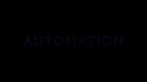 Automation action ai graphic text technology concept in a dynamic digital Video stock 319527267