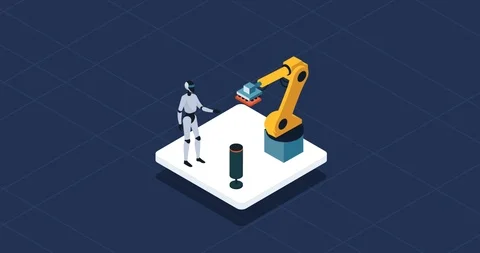Automation and AI Stock Footage 114801221