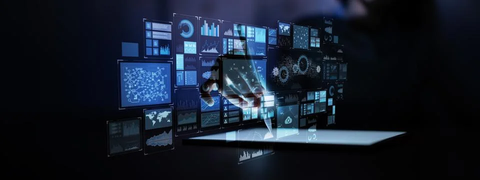 Automation and Data Analytics for Business Intelligence and Operational Dec.. Stock Photos