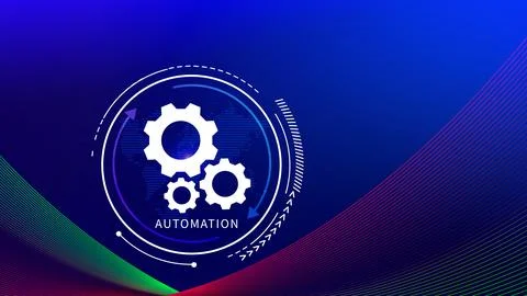 Automation and IOT Software Technology Process System Business concept. Imp.. Stock Illustration