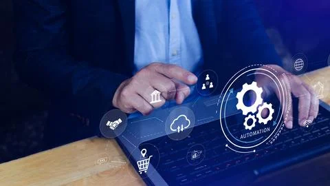 Automation and IOT Software Technology Process System Business concept. Imp.. 写真素材