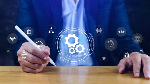 Automation and IOT Software Technology Process System Business concept. Imp.. 写真素材
