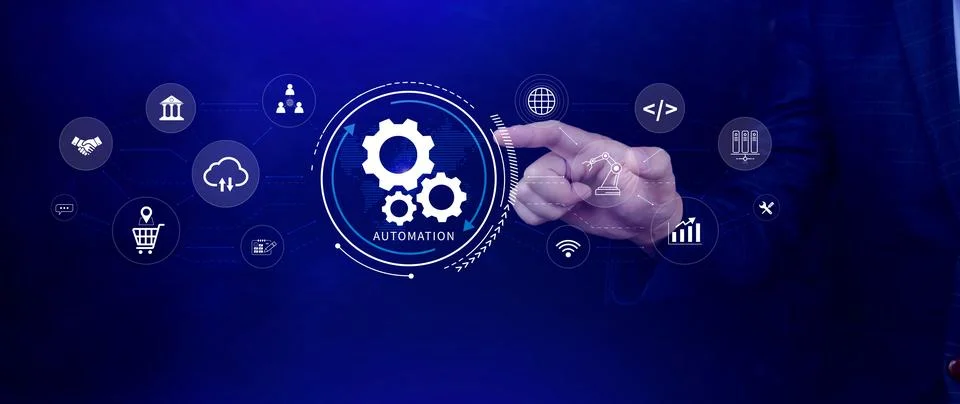 Automation and IOT Software Technology Process System Business concept. Imp.. 写真素材
