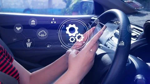 Automation and IOT Software Technology Process System Business concept. Imp.. Stock Photos