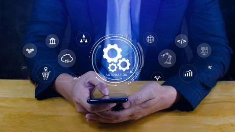 Automation and IOT Software Technology Process System Business concept. Imp.. 写真素材