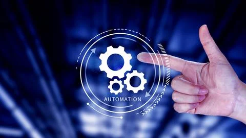Automation and IOT Software Technology Process System Business concept. Imp.. Stock Photos